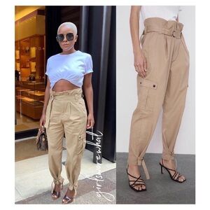 Zara Women’s Paperbag High-Waisted Pants XS